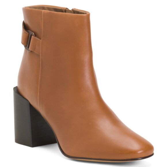 BARBOUR Leather Piper Heeled Booties - Picture 1 of 3